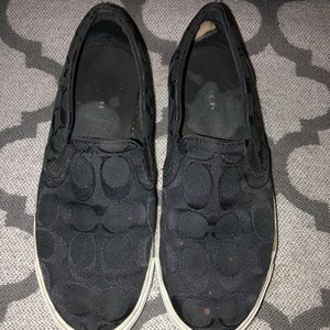 Coach Alerga black slip ons
